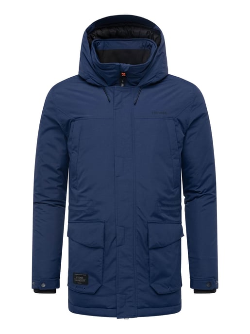 Stone Harbour Herren Parka Wadiim mit Kapuze & Zwei-Wege-Reißverschluss - Image 2