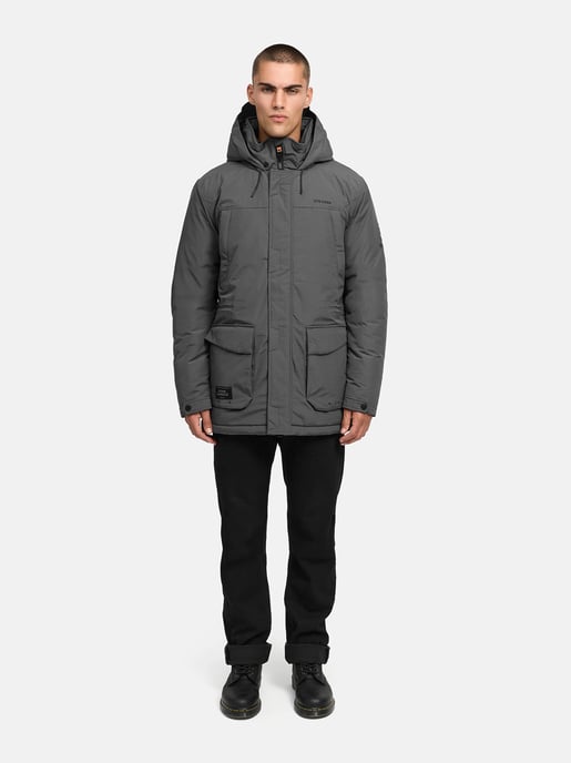 Stone Harbour Herren Parka Wadiim mit Kapuze & Zwei-Wege-Reißverschluss - Image 6