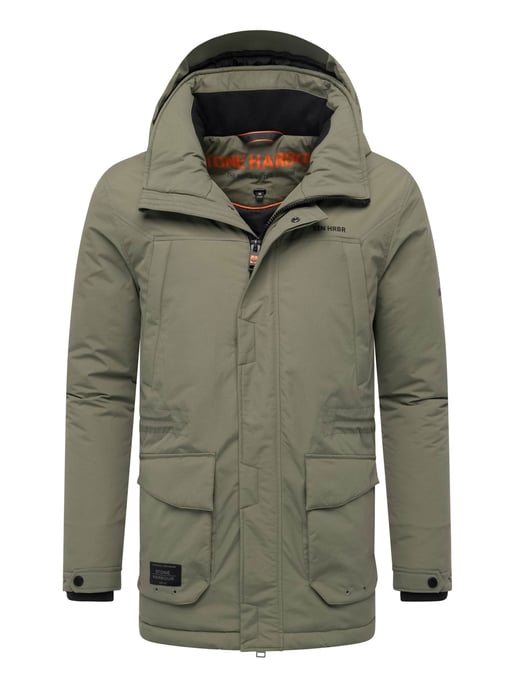 Stone Harbour Herren Parka Wadiim mit Kapuze & Zwei-Wege-Reißverschluss - Image 1