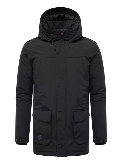 Stone Harbour Herren Parka Wadiim mit Kapuze & Zwei-Wege-Reißverschluss - Image 2
