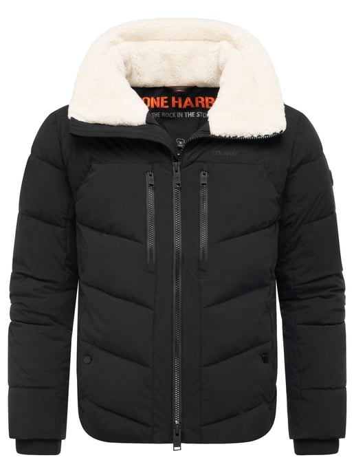 Stone Harbour Herren Steppjacke Ansello mit Teddyfleece-Kragen & Fleecefutter - Image 1