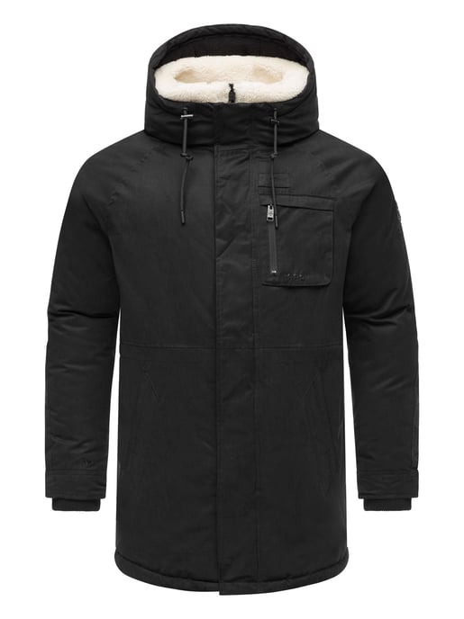 Stone Harbour Herren Winterjacke Navroos mit abnehmbarem Teddyfellkragen & Fleecefutter - Image 2