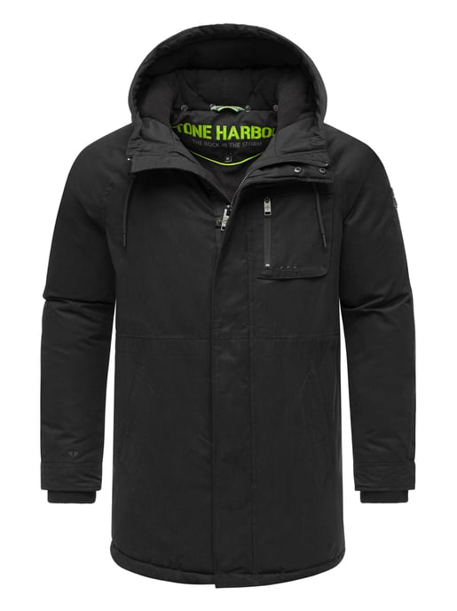 Stone Harbour Herren Winterjacke Navroos mit abnehmbarem Teddyfellkragen & Fleecefutter - Image 3