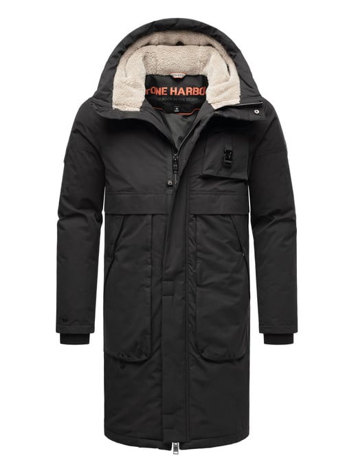 Stone Harbour Herren Outdoorjacke Cyriaan mit Teddyfellkapuze & winddichtem Design - Image 1