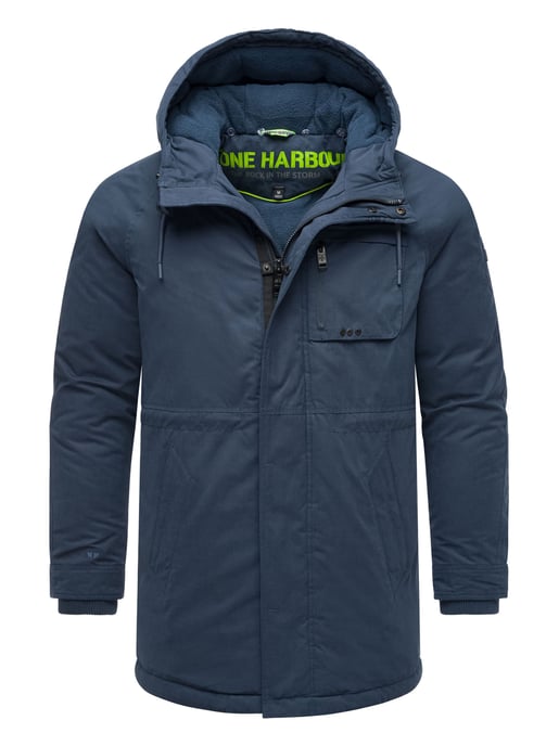 Stone Harbour Herren Winterjacke Navroos mit abnehmbarem Teddyfellkragen & Fleecefutter - Image 3