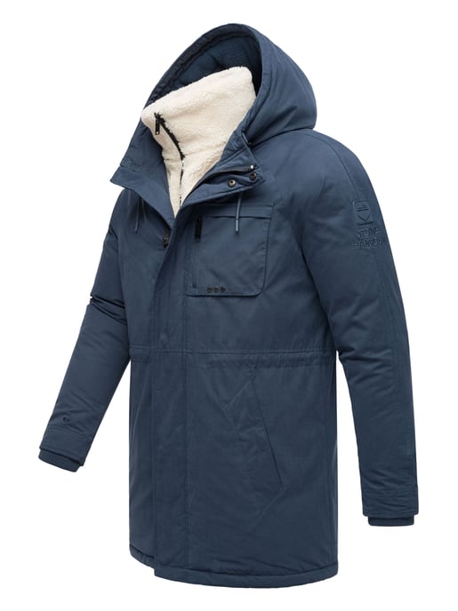 Stone Harbour Herren Winterjacke Navroos mit abnehmbarem Teddyfellkragen & Fleecefutter - Image 4
