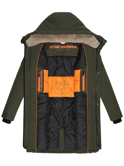 Stone Harbour Herren Outdoorjacke Cyriaan mit Teddyfellkapuze & winddichtem Design - Image 5