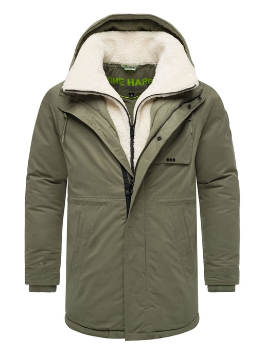 Stone Harbour Herren Winterjacke Navroos mit abnehmbarem Teddyfellkragen & Fleecefutter - Image 1