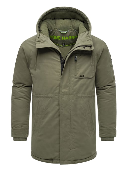 Stone Harbour Herren Winterjacke Navroos mit abnehmbarem Teddyfellkragen & Fleecefutter - Image 3