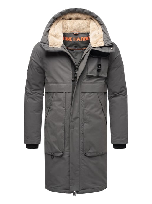 Stone Harbour Herren Outdoorjacke Cyriaan mit Teddyfellkapuze & winddichtem Design - Image 1