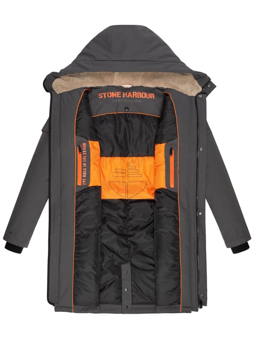 Stone Harbour Herren Outdoorjacke Cyriaan mit Teddyfellkapuze & winddichtem Design - Image 5