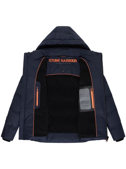 Stone Harbour Herren Winterjacke Gavriloo mit abnehmbarer Kapuze & Fleecefutter - Image 6