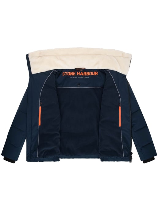 Stone Harbour Herren Steppjacke Ansello mit Teddyfleece-Kragen & Fleecefutter - Image 5