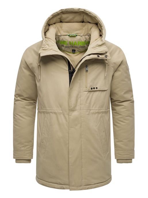 Stone Harbour Herren Winterjacke Navroos mit abnehmbarem Teddyfellkragen & Fleecefutter - Image 3