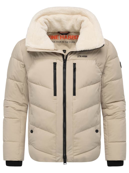 Stone Harbour Herren Steppjacke Ansello mit Teddyfleece-Kragen & Fleecefutter - Image 1