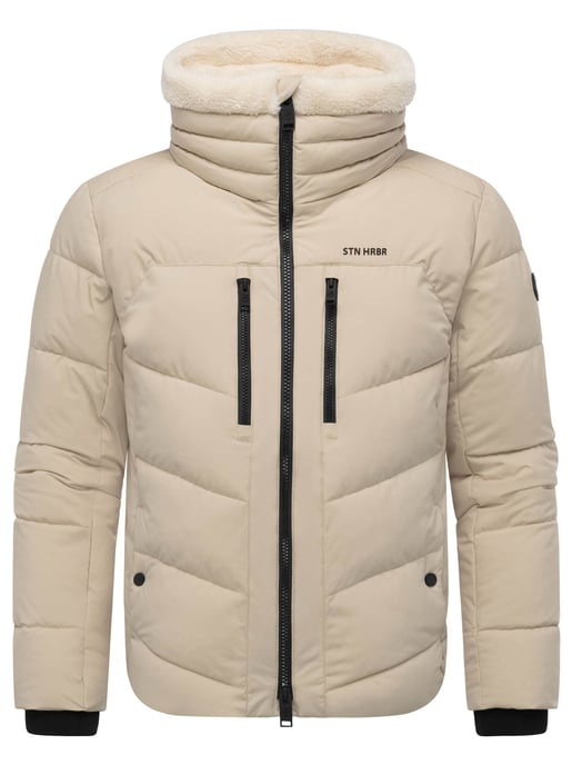 Stone Harbour Herren Steppjacke Ansello mit Teddyfleece-Kragen & Fleecefutter - Image 2