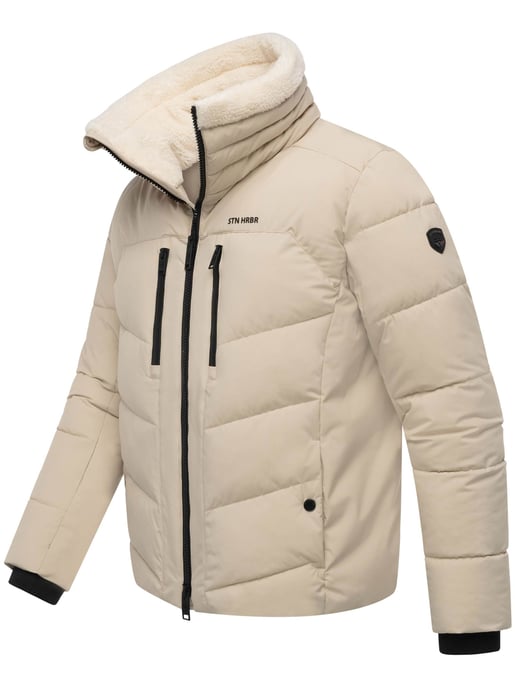 Stone Harbour Herren Steppjacke Ansello mit Teddyfleece-Kragen & Fleecefutter - Image 3