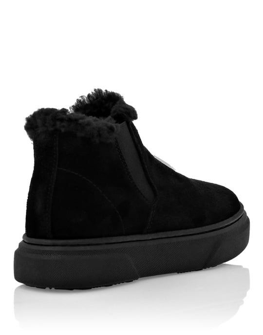 Eco Shearling Suede Anckle Boots - Image 2