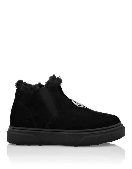 Eco Shearling Suede Anckle Boots - Image 4