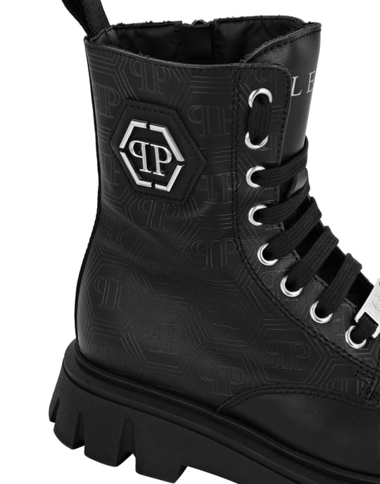 Nappa Leather Mid Boots Hexagon Monogram - Image 3