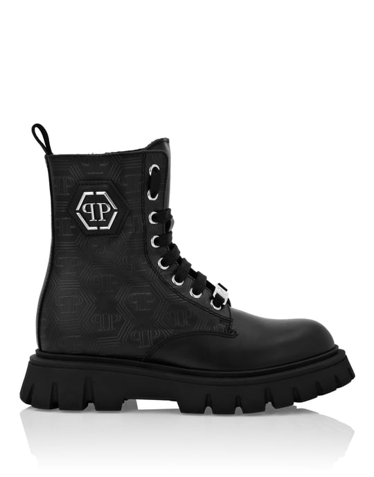 Nappa Leather Mid Boots Hexagon Monogram - Image 4