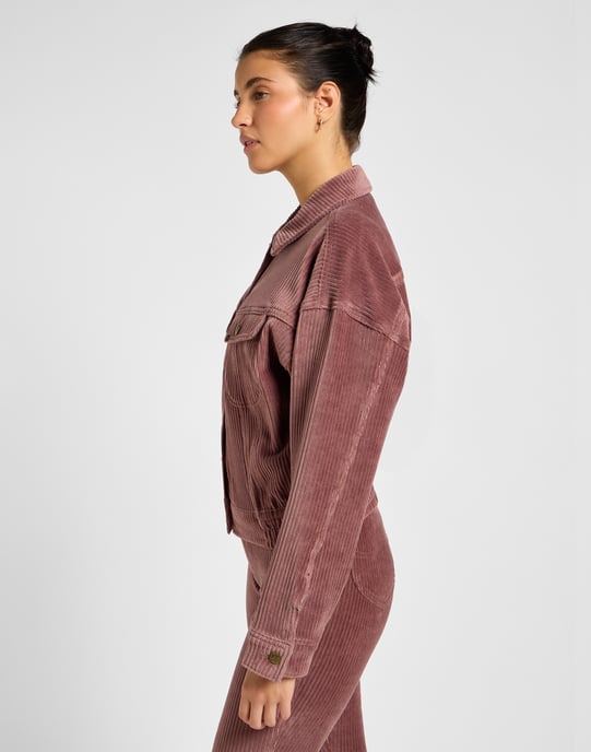Lee -Batwing Rider Jacket - Dreamy Mauve - Image 4