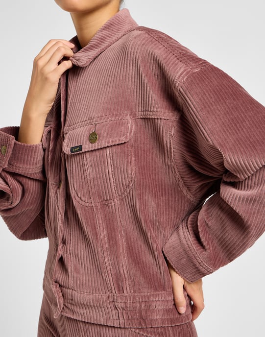 Lee -Batwing Rider Jacket - Dreamy Mauve - Image 5
