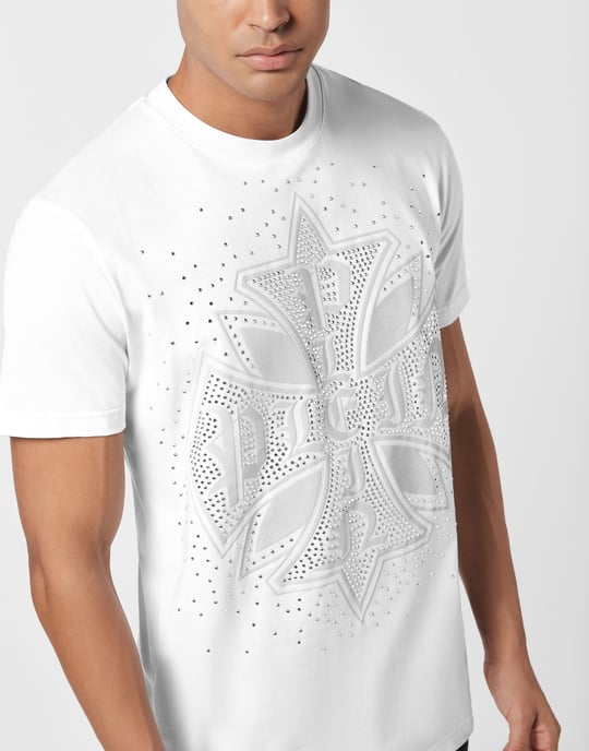 Round Neck T-Shirt Plein Cross Stones - Image 5