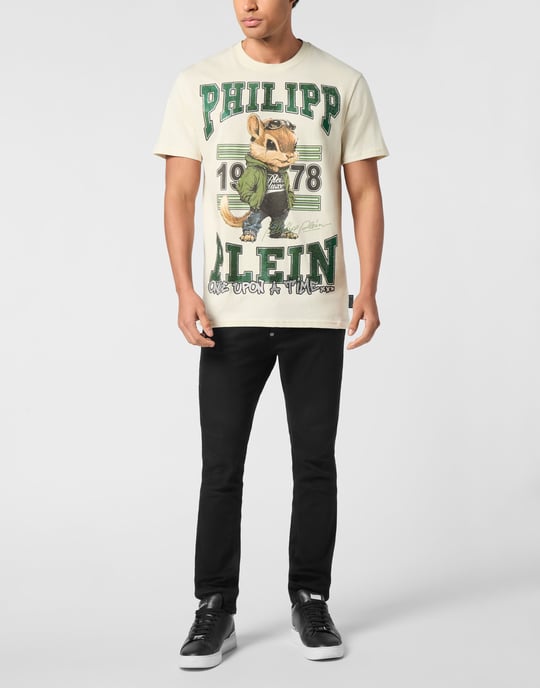 Round Neck T-Shirt College Squirrel Stones - Image 4