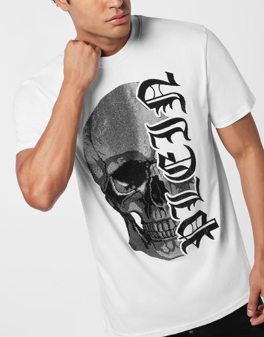 Round Neck T-Shirt Gothic Plein Stones - Image 3
