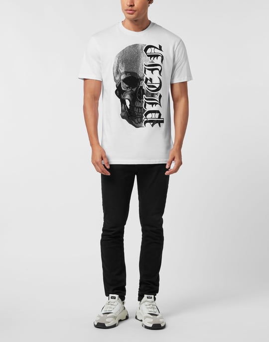 Round Neck T-Shirt Gothic Plein Stones - Image 4