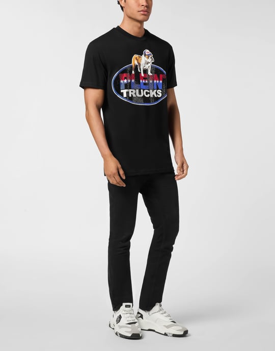 Round Neck T-Shirt Bulldog Crystal - Image 4
