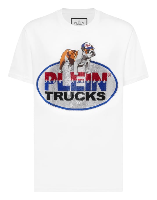 Round Neck T-Shirt Bulldog Crystal - Image 1