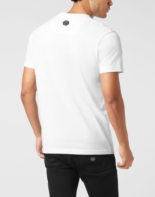 Philipp Plein Rundhals‑T‑Shirt mit Beer Skull Motiv - Weiß - Image 5