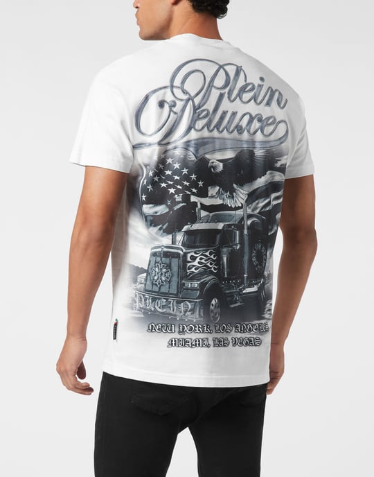 Round Neck T-Shirt Truck Gothic Plein - Image 5