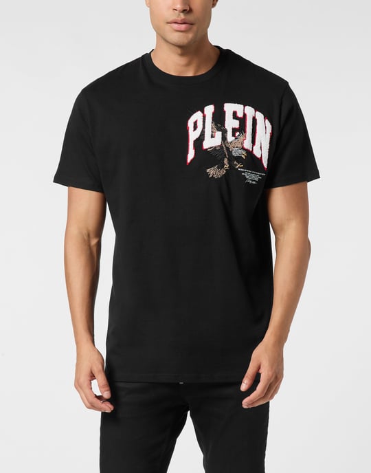 Philipp Plein T-Shirt mit Rundhals Crystal Eagle Mini - Schwarz - Image 2