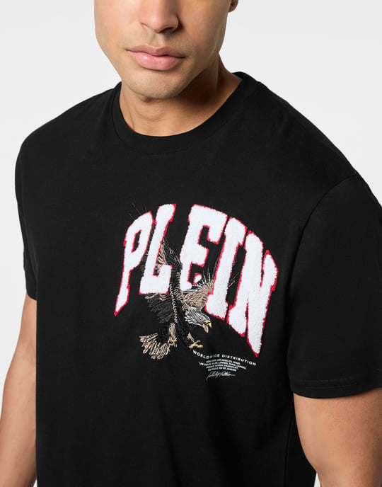 Philipp Plein T-Shirt mit Rundhals Crystal Eagle Mini - Schwarz - Image 3