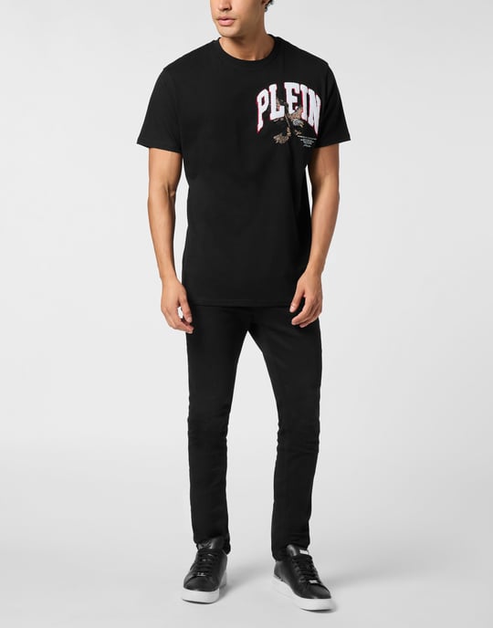 Philipp Plein T-Shirt mit Rundhals Crystal Eagle Mini - Schwarz - Image 4
