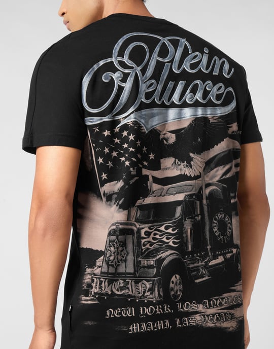 Round Neck T-Shirt Truck Gothic Plein - Image 2