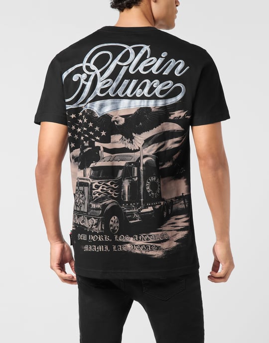 Round Neck T-Shirt Truck Gothic Plein - Image 4