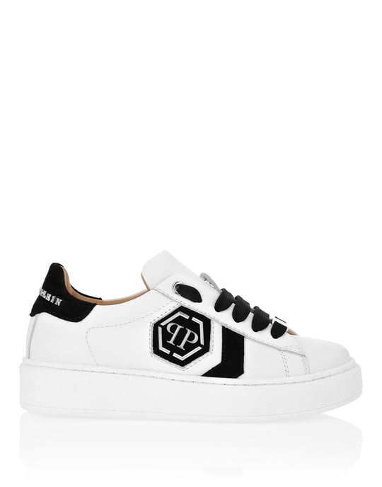 Leather Lo-Top Sneakers Hexagon - Image 4
