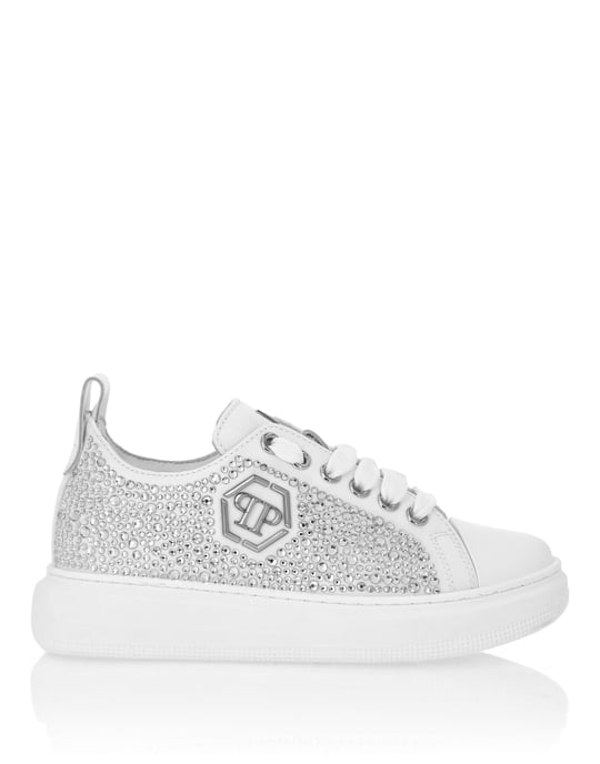 Satin Lo-Top Sneakers Strass Hexagon - Image 4