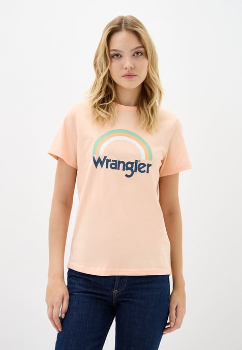 Wrangler – T-Shirt – Hellpfirsich - Image 1