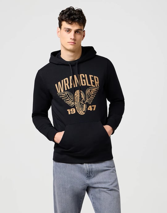 Wrangler – AMERICANA Kapuzenpullover – Marineblau - Image 1
