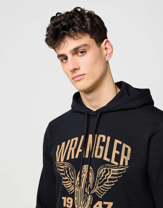 Wrangler – AMERICANA Kapuzenpullover – Marineblau - Image 4