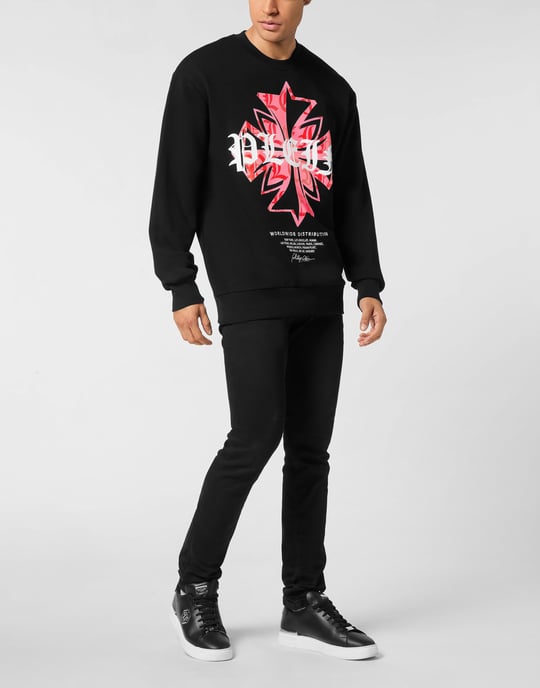 Round Neck Sweatshirt Worldwide Crest - Image 4