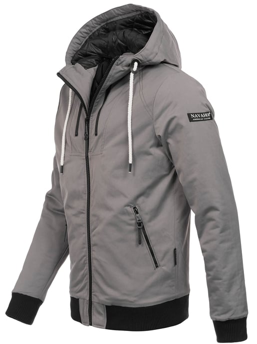 Navahoo Herren Jacke B623 – Stylische Übergangsjacke mit Fleece-Taschen & Wasserabweisendem Material - Image 3