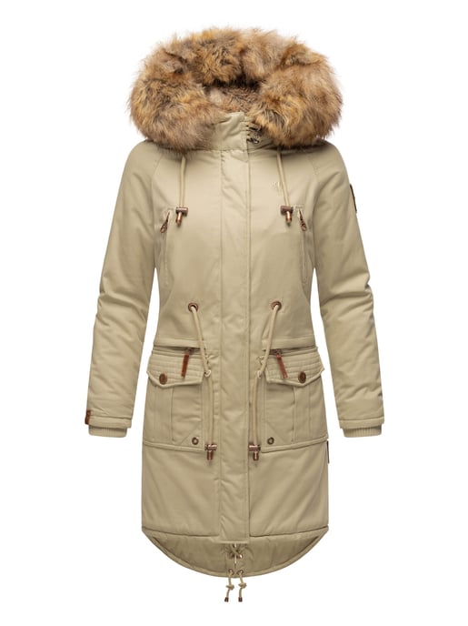Navahoo Damen Winterjacke Rosinchen – Klassischer Parka mit Abnehmbarem Kunstfellkragen - Image 2