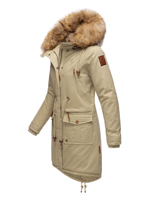 Navahoo Damen Winterjacke Rosinchen – Klassischer Parka mit Abnehmbarem Kunstfellkragen - Image 3