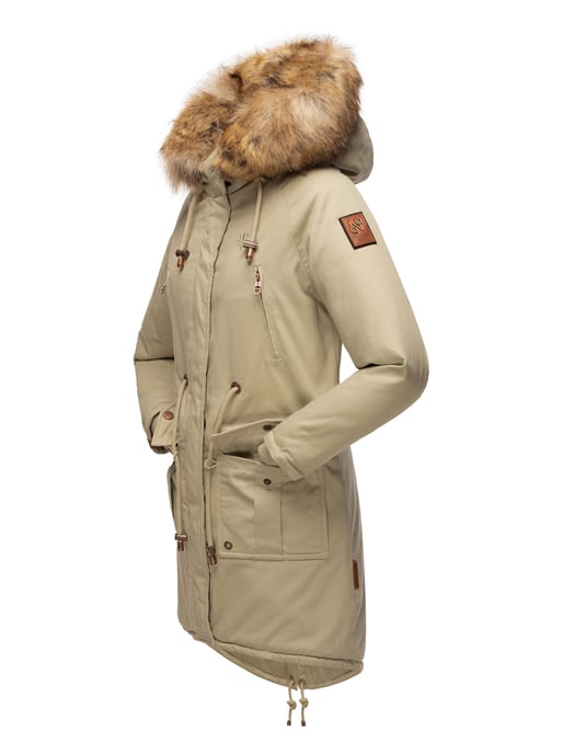 Navahoo Damen Winterjacke Rosinchen – Klassischer Parka mit Abnehmbarem Kunstfellkragen - Image 4